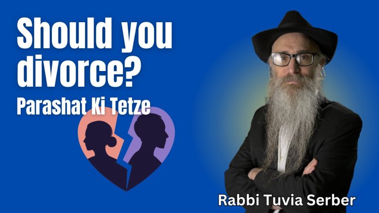 Parashat Ki Tetze - Should you divorce?